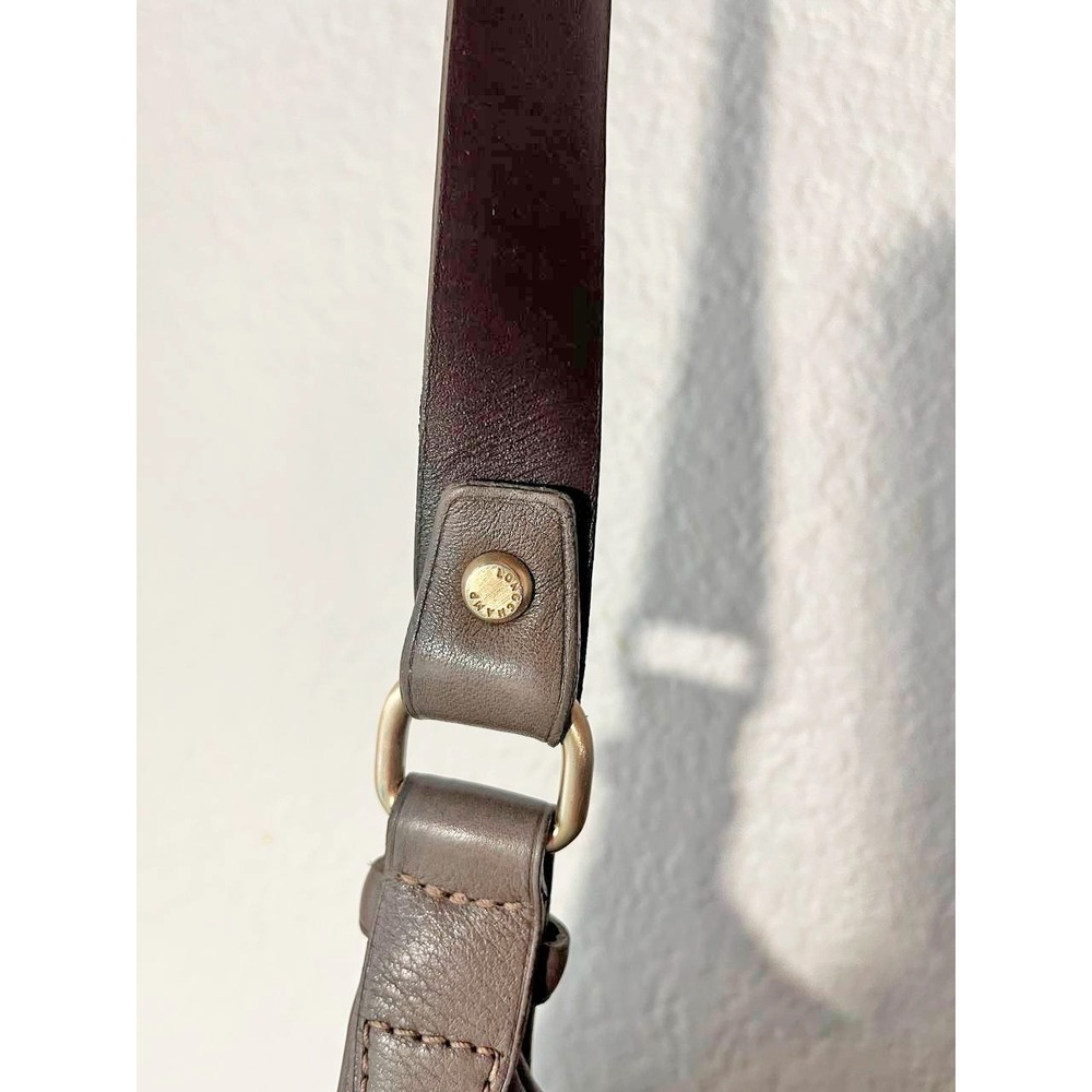 Vintage Longchamp Paris Leather Crossbody Bag Made in France Brown Hobo - Picture 4 of 10